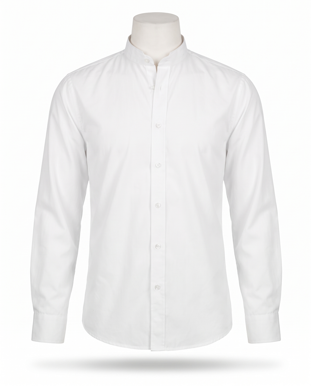 White Oktoberfest collared shirt on white background