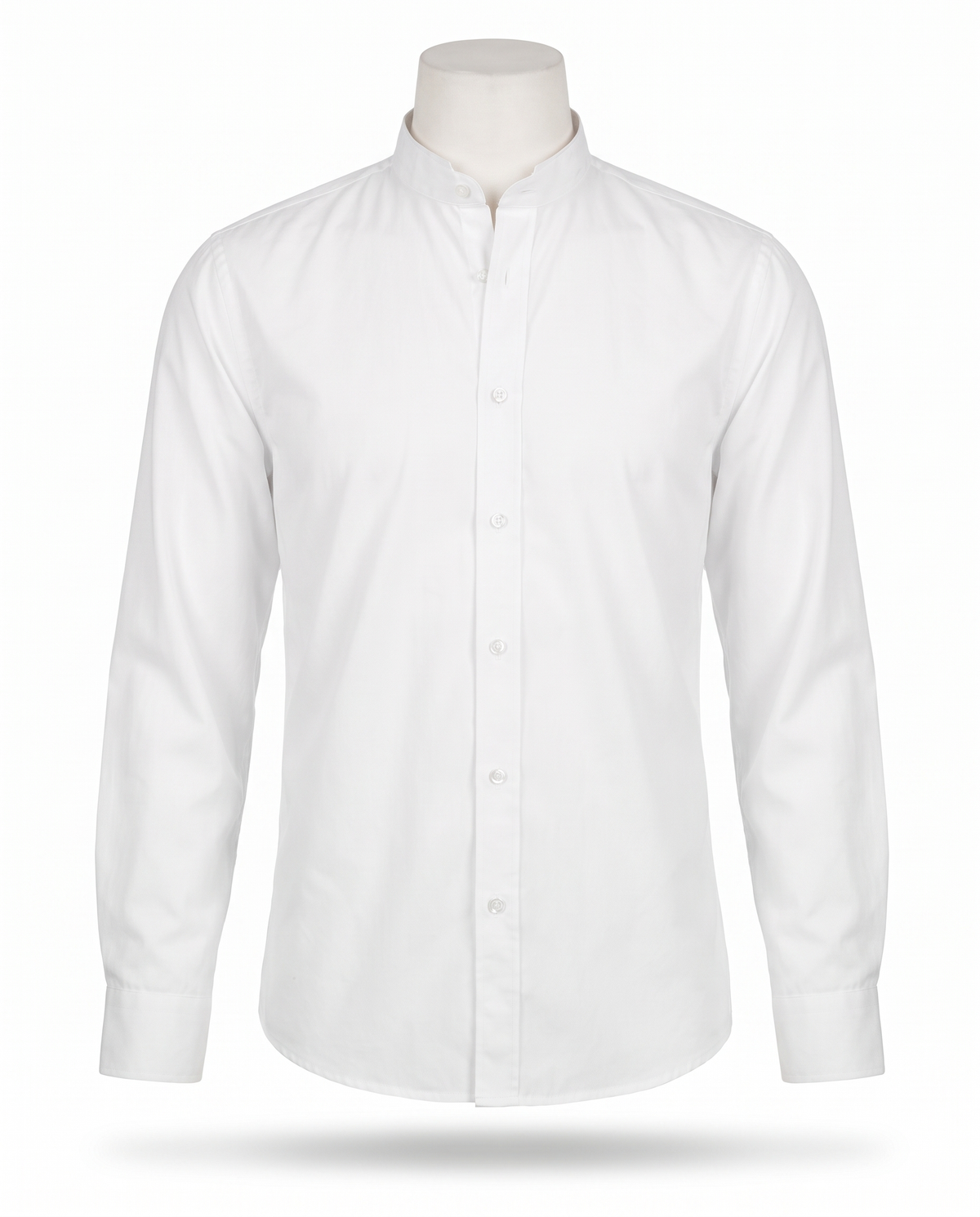 White Oktoberfest collared shirt on white background