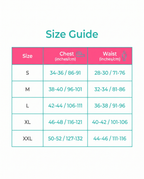 Size guide XS to XXL